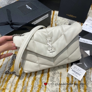 620333 YSLʥ�_�mŮ�� LOULOU PUFFER����W�pС��Ƥ�ִ� ��ɫ