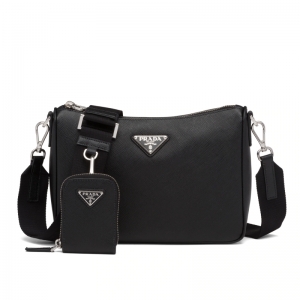 2VH113 Prada�����_(d��)Saffiano Ƥ��μ�� ����һ�]��� ��ɫ