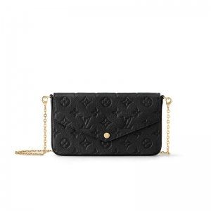 M64064 LV Pochette Felicie 朗l�� ţƤ���y����һ朗l�� LV������ ��ɫ