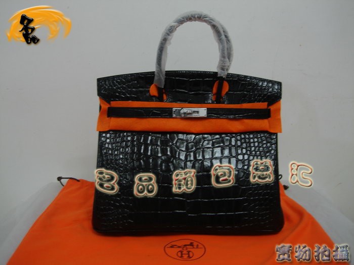 Hermes 手提包 Hermes 鱷魚紋 時尚女包 Hermes Birkin 鉑金包 Hermes 35 Birkin