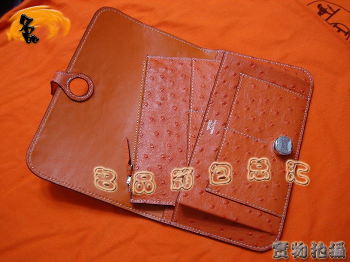 Hermes錢包 女包 Hermes零錢包 Hermes鴕鳥紋 Hermes包包