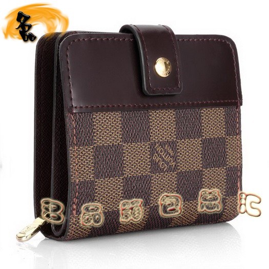 N61668 LV經(jīng)典棋盤(pán)格 LV男士短款錢(qián)夾 LV錢(qián)包 LV格仔系列男士錢(qián)包