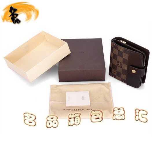 N61668 LV經(jīng)典棋盤(pán)格 LV男士短款錢(qián)夾 LV錢(qián)包 LV格仔系列男士錢(qián)包