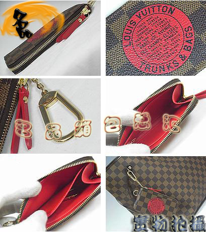 N61742 LV經(jīng)典款 LV棋盤格 LV女款錢包 LV經(jīng)典女包 LV零錢包