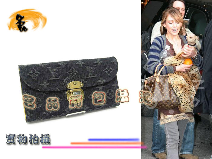 M95512 LV女包 LV牛仔布系列 LV老花 LV兩折長款錢包