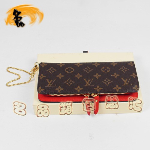 M66567 Louis Vuitton LV長款錢包 LV老花 LV女包 LV錢包 紅里