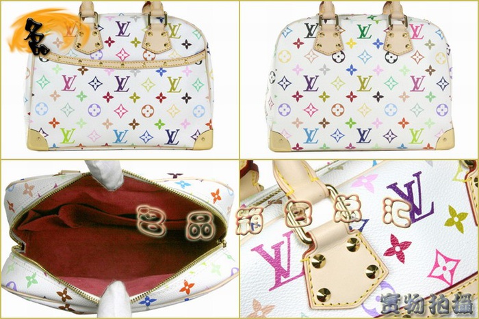 M92663 LV經典款 LV三三彩 LV33彩 LV白彩 LV女包 LV手提包