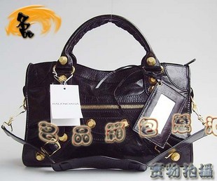 BALENCIAGA新款紫色機車包 BALENCIAGA手提包 BALENCIAGA 斜挎包