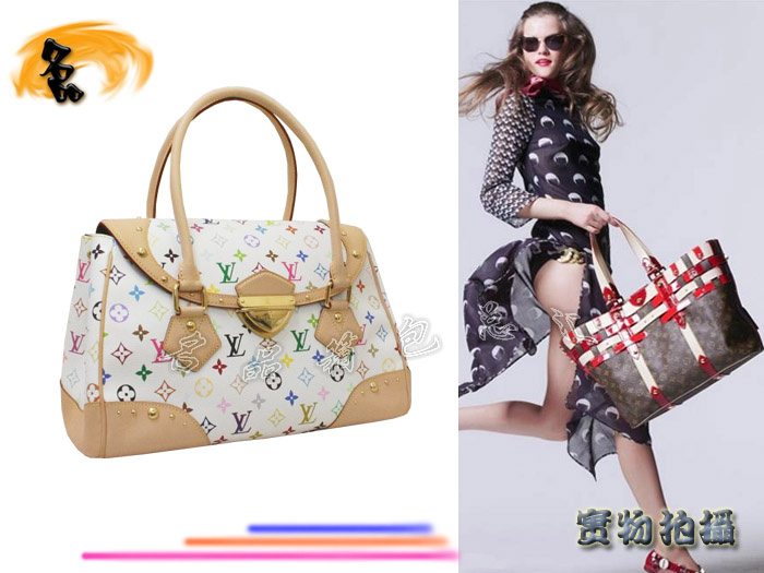 M40201 LV經典款 LV三三彩 LV33彩 LV白彩 LV女包 LV手提包