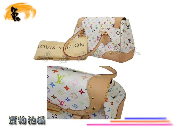M40201 LV經典款 LV三三彩 LV33彩 LV白彩 LV女包 LV手提包