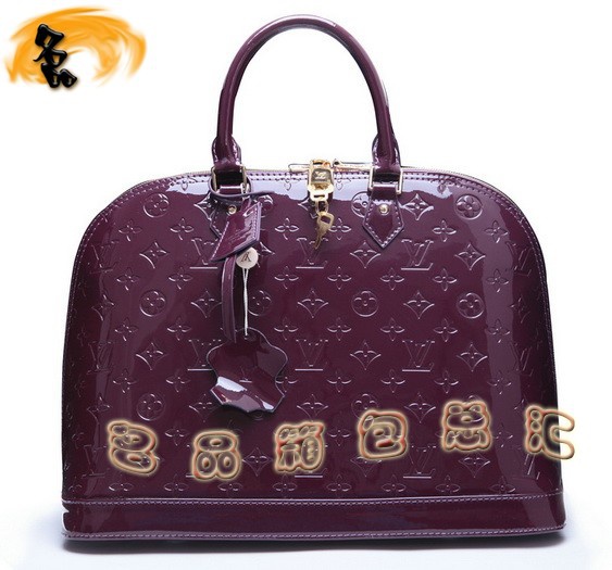 M93594 LV手提包 LV經(jīng)典老花 LV壓花包 LV漆皮 LV女包