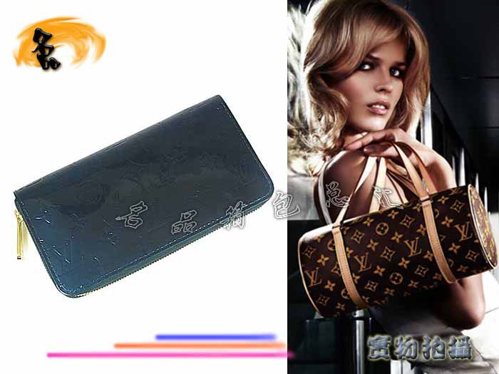 M93722 LV錢包 LV壓花錢包 LV漆皮系列 LV女包 LV零錢包 藍色