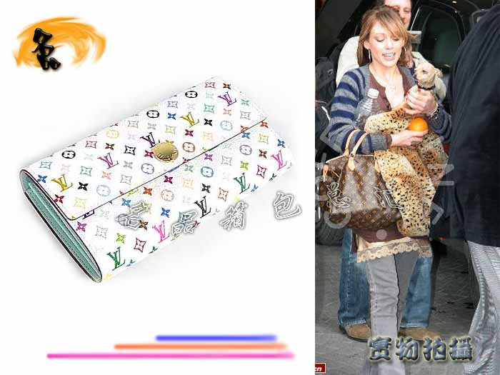 M93746 LV新款時尚女包 LV錢包 LV村上隆設計 LV33彩 LV白彩 LV三三彩