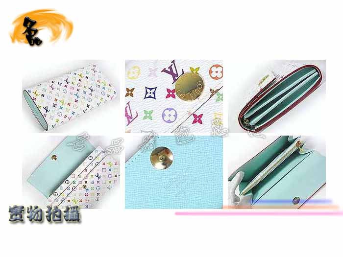 M93746 LV新款時尚女包 LV錢包 LV村上隆設計 LV33彩 LV白彩 LV三三彩