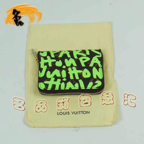 M93709 LV零錢包 LV錢包 世紀奢華 LV涂鴉系列 LV女包 綠色