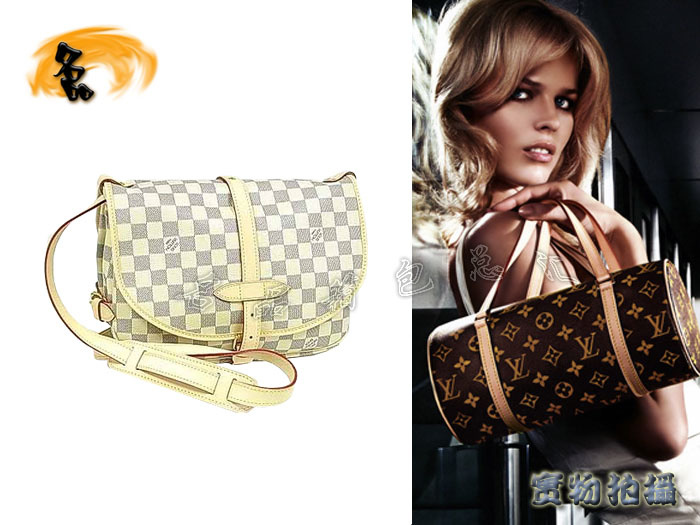 N48202 LV斜挎包 LV經(jīng)典白色棋盤格 LV帆布包 LV女包