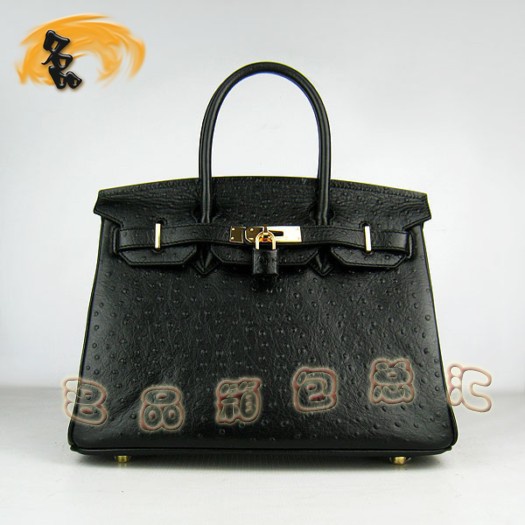 6088 Hermes 愛馬仕 新款 鴕鳥紋 女士手提包 Hermes Birkin 鉑金包 30 Birkin