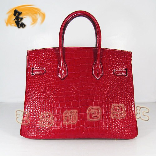 6089 Hermes最新款 時尚女士 手提包 Hermes Birkin 鉑金包 鱷魚紋 35 Birkin