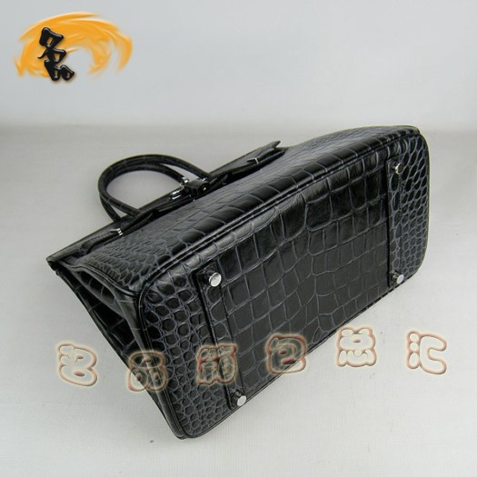 6089 Hermes明星最愛款 時尚女士 鱷魚紋 手提包 Hermes Birkin 鉑金包 35 Birkin