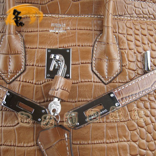 6089 新款時尚 Hermes女款 手提包 Hermes Birkin 鉑金包 鱷魚紋 愛馬仕 35 Birkin