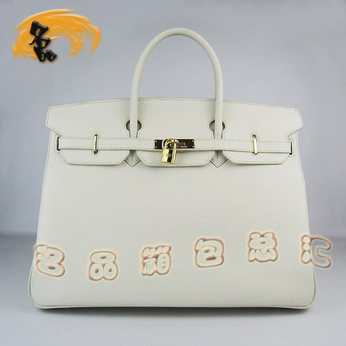 6099 Hermes明星最愛款 白色荔枝紋 手提包 40 Birkin Hermes Birkin 鉑金包 女包