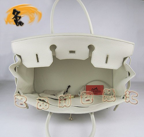 6099 Hermes明星最愛款 白色荔枝紋 手提包 40 Birkin Hermes Birkin 鉑金包 女包
