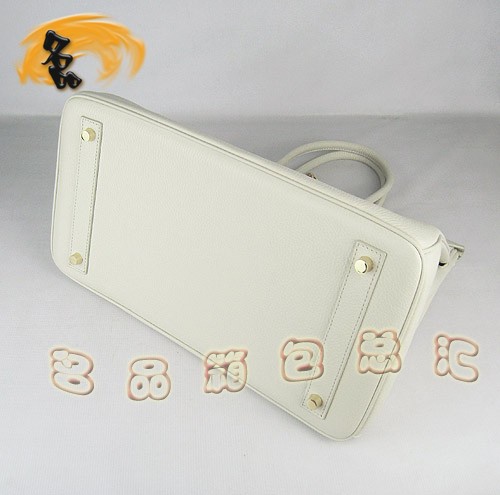 6099 Hermes明星最愛款 白色荔枝紋 手提包 40 Birkin Hermes Birkin 鉑金包 女包