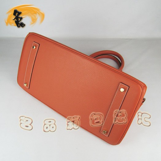 6109 經(jīng)典款 大號(hào) 橙色時(shí)尚女包 Hermes Birkin 鉑金包 Hermes手提包 42 Birkin