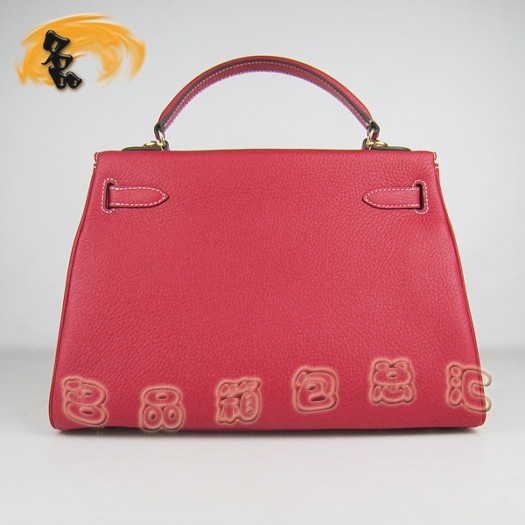 6108 Hermes Kelly �P��� 32cm ���R�˺�ɫ��֦�yŮ�� ����� б��� ���