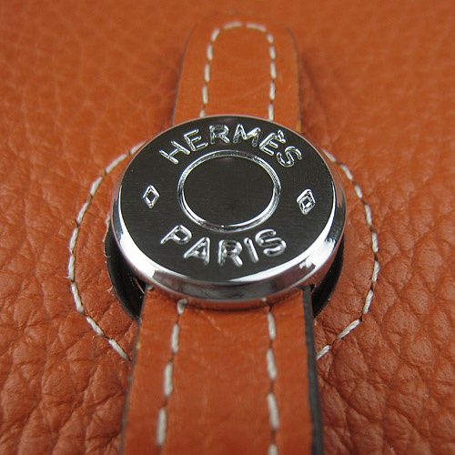 Hermes經(jīng)典款 橙色荔枝紋牛皮 錢包 Hermes時(shí)尚女包 愛馬仕長(zhǎng)款錢包