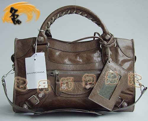 084332A BALENCIAGA經典款時尚女士斜挎包 巴黎世家機車包 新款牛皮手提包