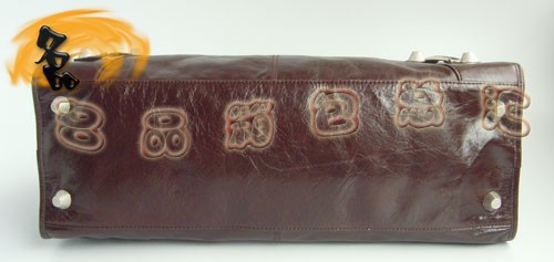 084334A 超A1:1品質(zhì) 巴黎世家經(jīng)典款機(jī)車包 BALENCIAGA啡色時尚牛皮女士手提包