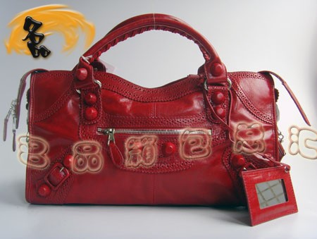 084828 熱賣款 高檔牛皮花邊女士手提包 BLENCIAGA經(jīng)典機(jī)車包 巴黎世家斜挎包