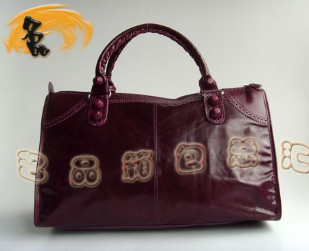 084824 BLENCIAGA新款休閑女包 BLENCIAGA女士花邊大皮釘手提包 經典機車包