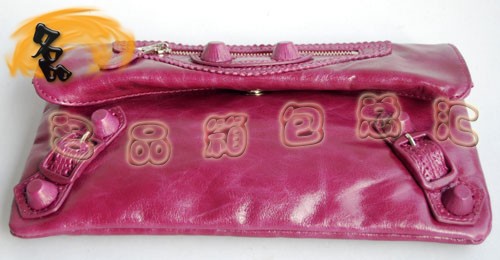 084351 超A品質新款紫色牛皮女士手拿包 BLENCIAGA時尚女包 巴黎世家經典款