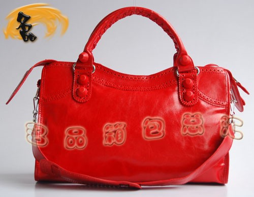 084832 最新款牛皮時尚女包 BLENCIAGA斜挎包 手提包 BLENCIAGA經典機車包