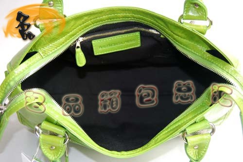 084332A BLENCIAGA最新手提包 BLENCIAGA綠色牛皮時尚女包 巴黎世家機車包