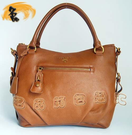 9032 Prada最新款 Prada兩用女包 Prada單肩包 Prada斜挎包 土黃色