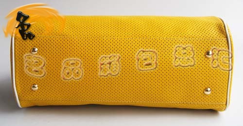 29144 Prada時尚女包 普拉達奢華明星網孔真皮手提包 十色可選 黃色