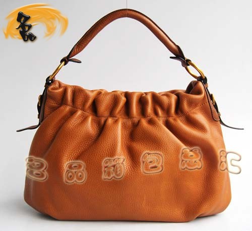 80046 普拉達 牛皮手提單肩熱賣女包 Prada單肩包 Prada手提包 淺啡色