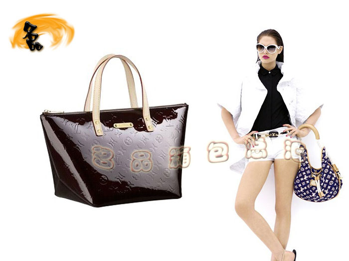 M93585 LV新款亮皮壓花女包 LV漆皮包 LV時(shí)尚休閑女士手提包