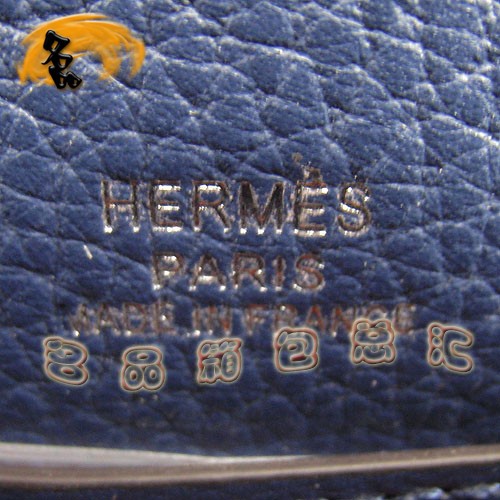 H008 Hermes 荔枝紋女包 Hermes經(jīng)典款 Kelly 凱莉包 手提包 晚宴包 深藍色