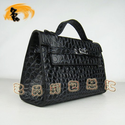 H008 愛(ài)馬仕最新款 石頭紋 Kelly系列 Hermes手提包 Hermes女包 黑色