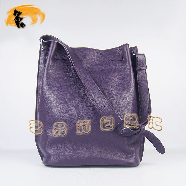 H2804 Hermes最新款時(shí)尚休閑女包 荔枝紋 Hermes單肩包 愛(ài)馬仕斜挎包 紫色