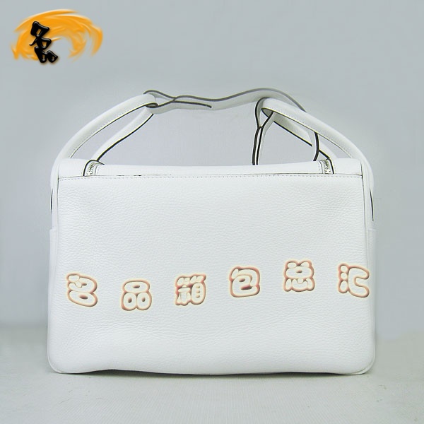 6208 Hermes Lindy系列 Hermes單肩包 女包 Hermes 手提包荔枝紋 白色