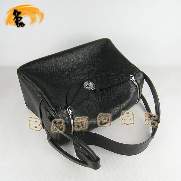 6208 Hermes Lindy系列 Hermes單肩包 女包 Hermes 手提包荔枝紋 黑色
