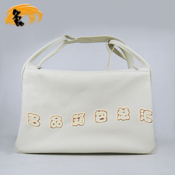 6208 Hermes Lindy系列 Hermes單肩包 女包 Hermes 手提包荔枝紋 米白色