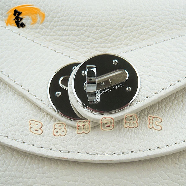 6208 Hermes Lindy系列 Hermes單肩包 女包 Hermes 手提包荔枝紋 米白色