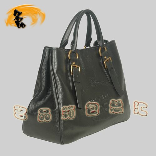 8602 Prada熱銷1:1品質女包 普拉達高檔牛皮手提包 Prada斜挎包 黑色