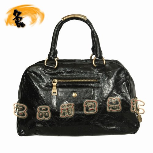 081117 Prada高檔女包 普拉達經典時尚全皮手提包 Prada肩包 黑色